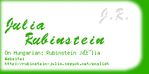 julia rubinstein business card